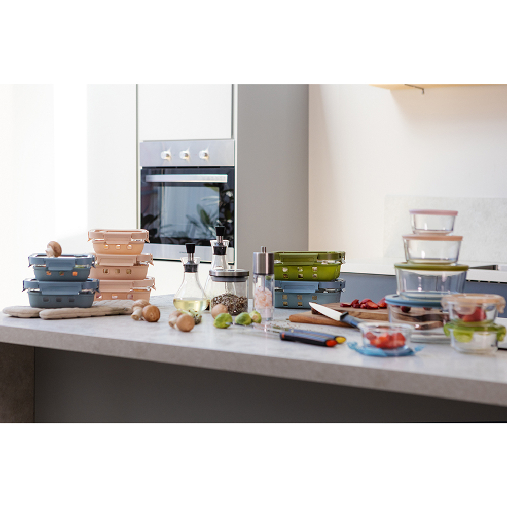 Контейнер для запекания, хранения и переноски продуктов в чехле smart solutions, 1050 мл, бежевый