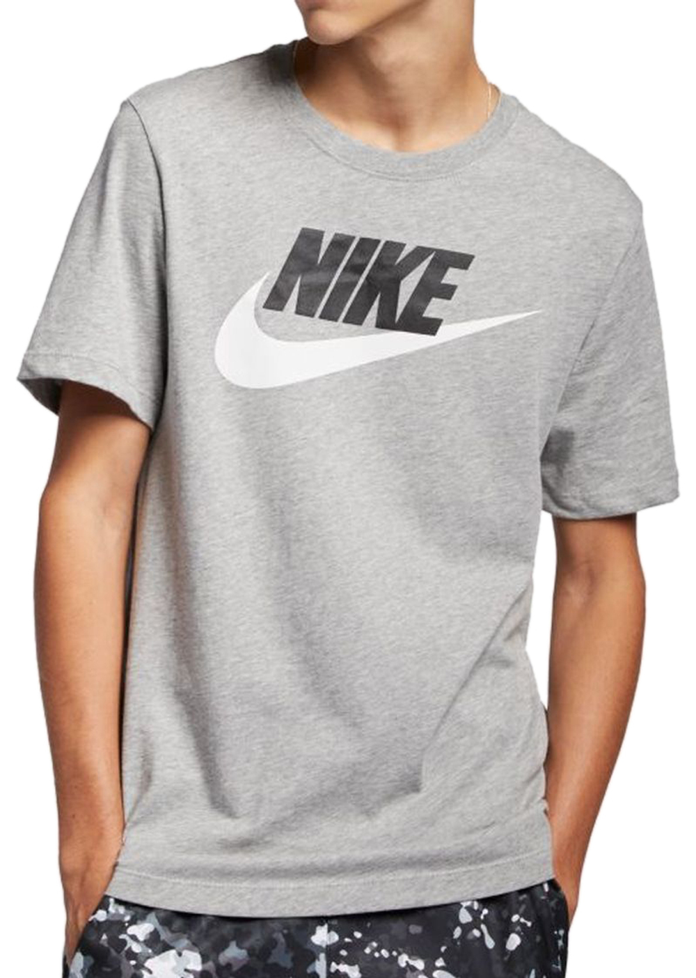 Мужская теннисная футболка Nike Sportswear T-Shirt Icon Futura M - серый