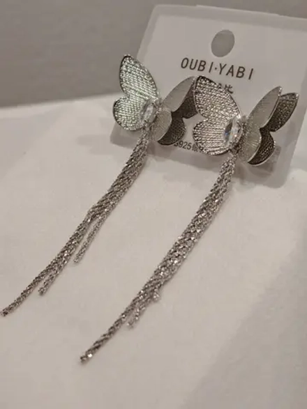 Серьги Oubi Yabi «Бабочка» Silver