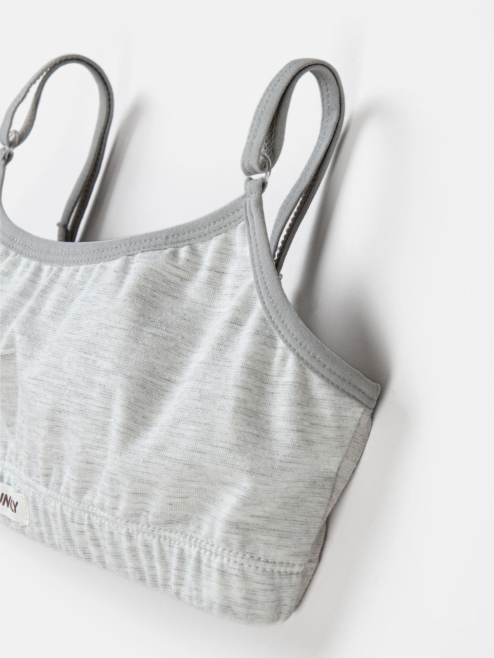 Топы для девочек "Уголь/Серый меланж" 2 шт 7+