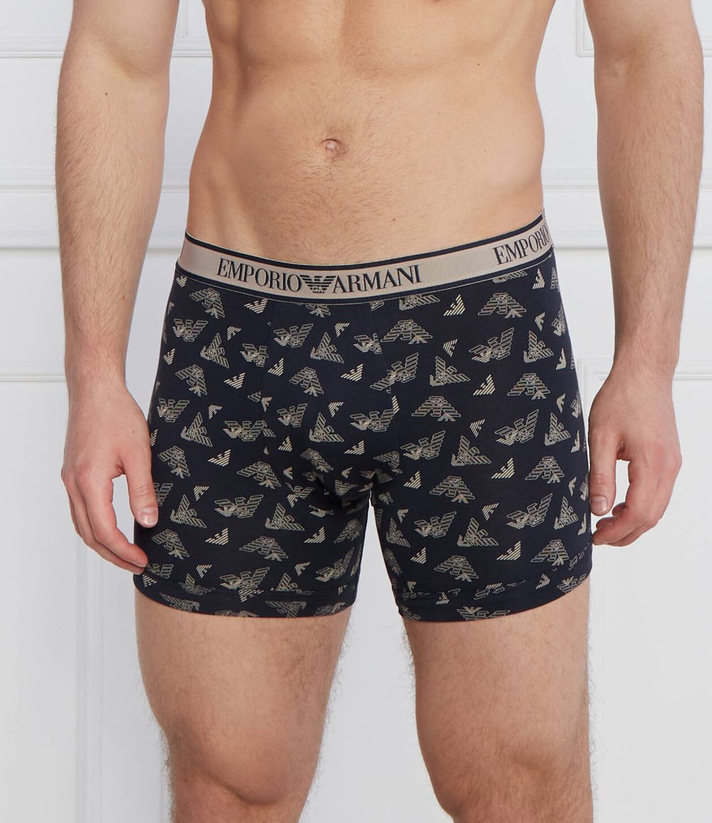 Трусики-боксеры 3шт. Emporio Armani - темно-синий(111473 3F717)