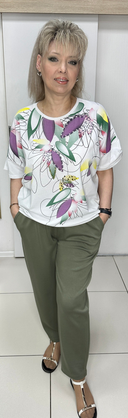 Блузон-футболка с красивым изображением