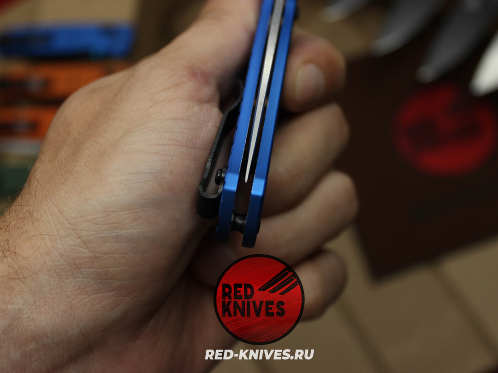 Нож Benchmade 535 Алюминий Frag A+++ - синяя рук., сатин клинок RK/Н59