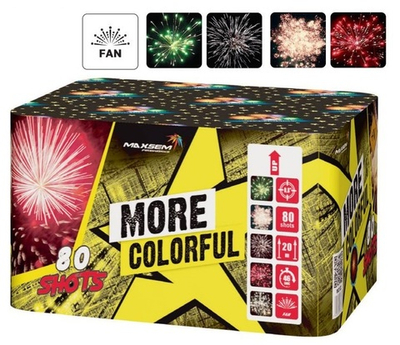 Батарея салютов "More Colorful" MC122 80 залпов * 0.8"