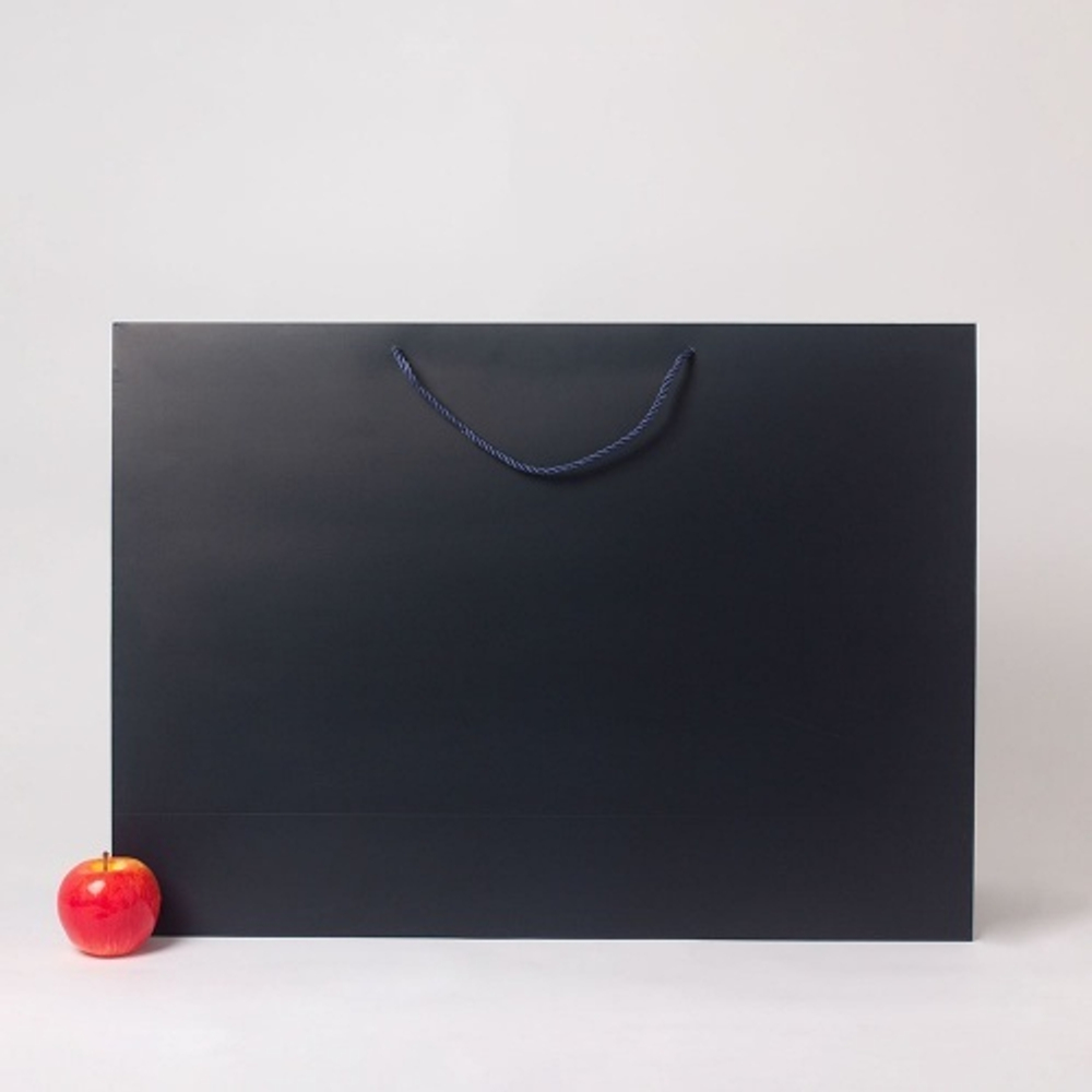 Пакет 70x50x20, тёмно-синий, витой шнур, картон VIP