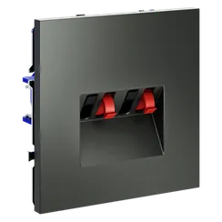 Розетка акустическая встраиваемая VOLTUM S70 4-местная, (титан)