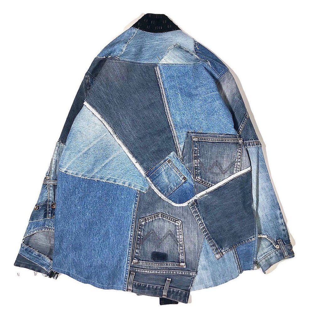 Куртка Upcycled Кимоно Patchwork