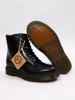 Ботинки Dr.Martens Vegan 1460 Faux Fur Lined Lace Up Black Norfolk Vegan