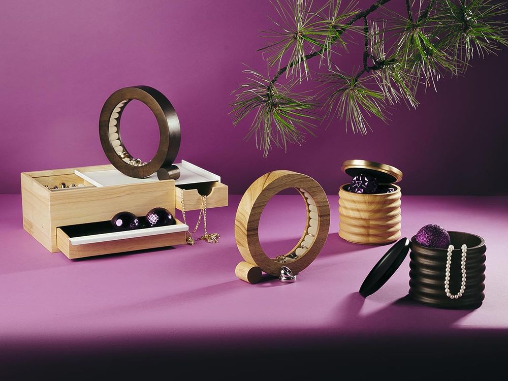 Шкатулка для украшений Tesora, черный орех