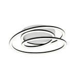 Потолочный светодиодный светильник 70Вт, 6790лм, 3000-6400K, Ra>80, плавная регулировка мощности, изменение цветовой температуры, пульт, металл/силикон, черный