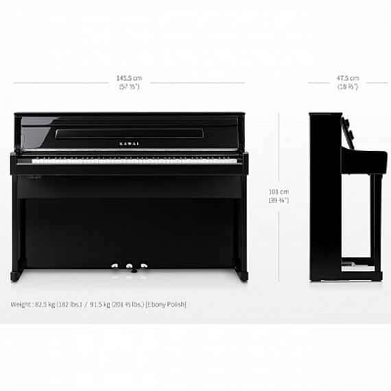 KAWAI CA901 B - цифровое пианино, 88 клавиш, банкетка, механика Grand Feel III, цвет черный матовый