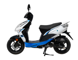 Скутер Regulmoto EAGLE 50 (колёса R12) Белый/синий