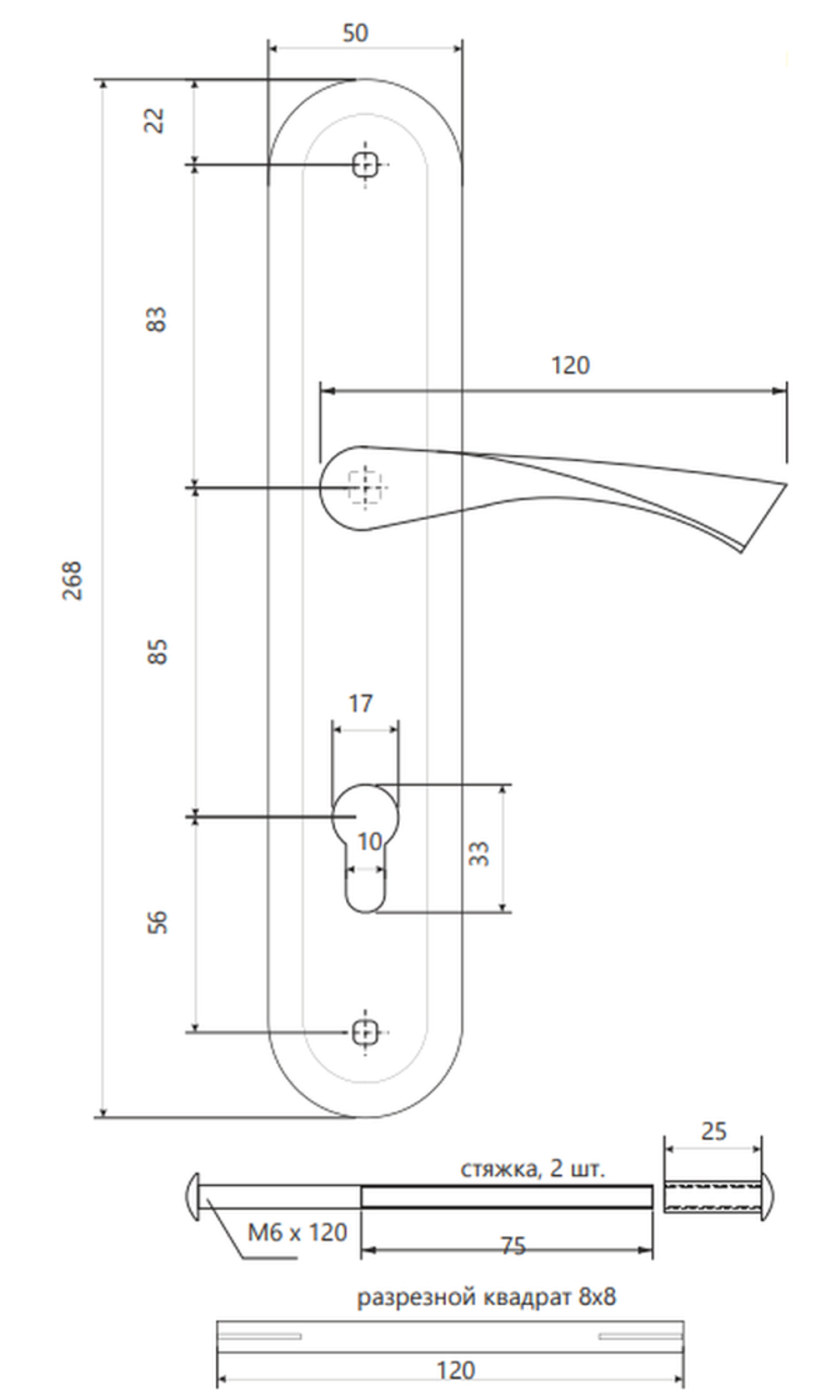 Ручки на планке Avers HP-85.0423-AB