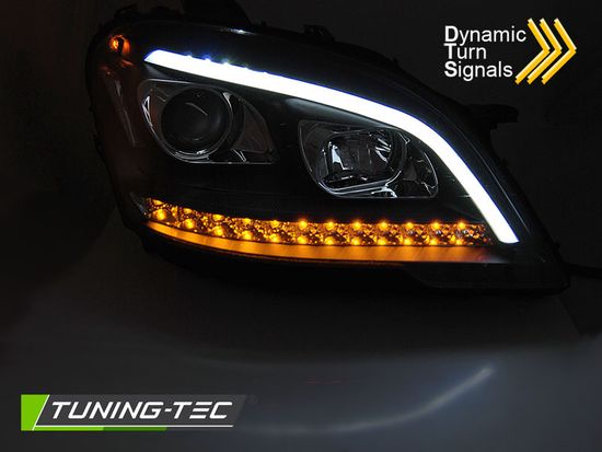 Фары передние LIGHT BLACK SEQ для MERCEDES W164 ML M-KLASA 09-11