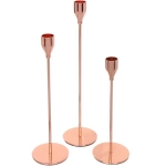 Подсвечники «SUNSHINE» 23 /28/32 см (набор 3 шт), Розовое золото