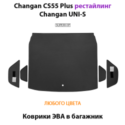 Коврики ЭВА в багажник для Changan CS55 Plus (21-н.в.) рестайлинг/ Changan UNI-S