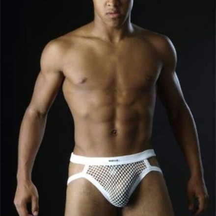 Мужские трусы джоки в сетку Manstore Miсropo White Jock