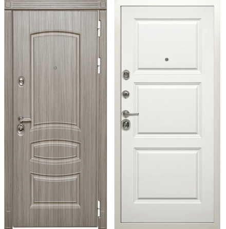 Входная металлическая дверь Сударь Diva МД-42 М9 Белая матовая,без текстуры(белая коробка) 3К с шумоизоляцией