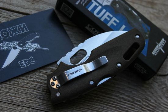Складной нож Cold Steel 20LTF Tuff Lite Plain Edge Dark Earth c клинком из стали AUS-8A, рукоять Grivory (Griv-Ex)
