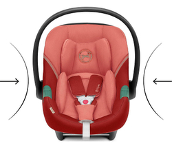 Коляска 3 в 1 Cybex Priam IV Rosegold complete и автокресло Aton S2 i-Size Hibiscus Red Off White