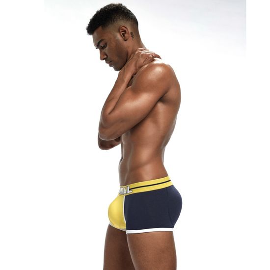 Мужские трусы боксеры темно-синие с push up JOCKMAIL JM6038-16