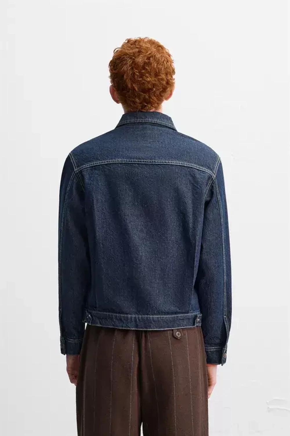 ZARA Х HARRY LAMBERT ДЖИНСОВАЯ КУРТКА, СИНИЙ