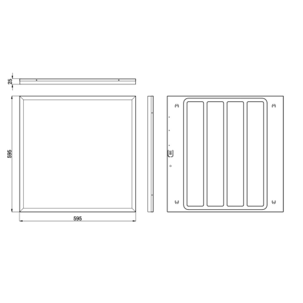 Светильник светодиодный ЭРА SPO-1-40-6K-M [4] 40Вт 6500К 4200Лм <1% IP40 595x595 с равномерной засветкой матовый | Светильники с внутренним драйвером