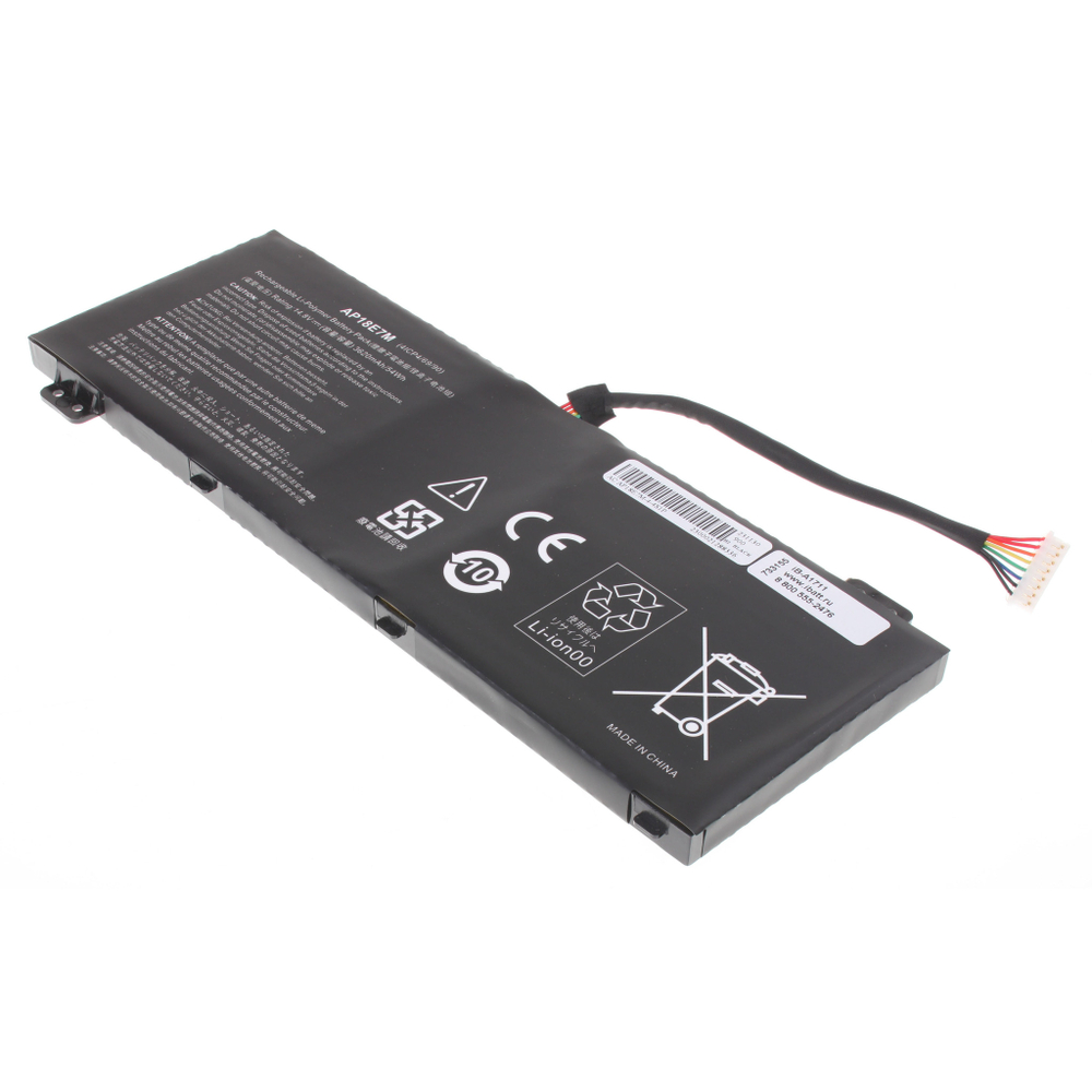 Аккумулятор iBatt 3620mAh для ноутбуков Nitro 5 AN515 (AP18E8M)