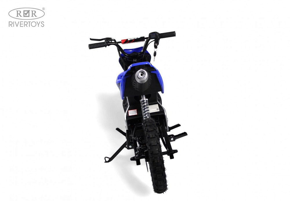 Детский электромотоцикл RiverToys E777KX E777KX-MOTO-BLUE/синий