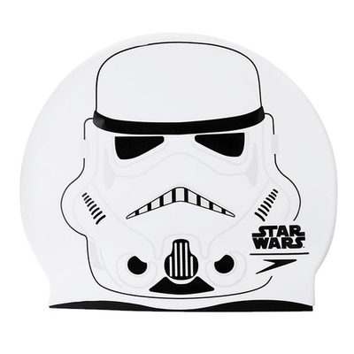 Шапочка для плавания силиконовая детская Speedo Star Wars Junior Slogan Print Cap Stormtrooper