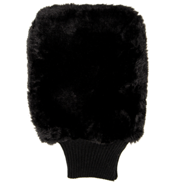 LERATON BLACK WOOL MITT MW6 Варежка Черная из искусственного меха для бережной мойки.