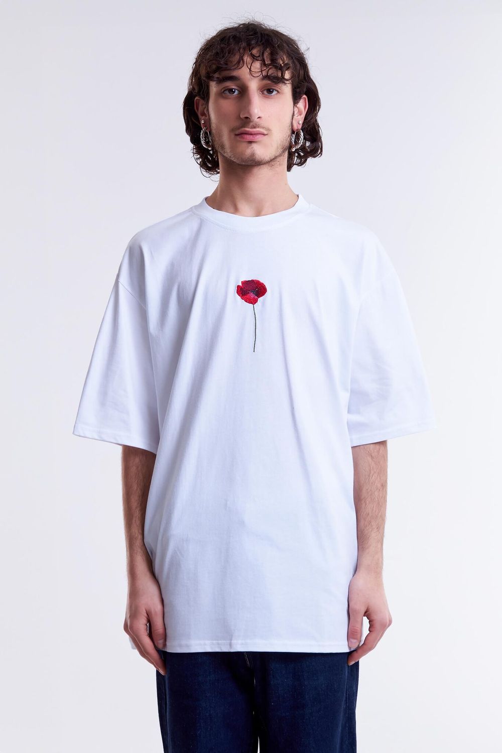 Футболка Гербарий Мак Белая