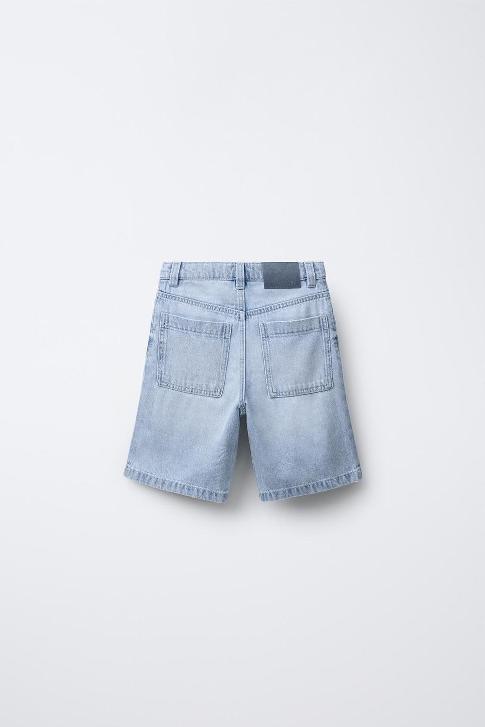 ZARA ДЖИНСОВЫЕ БЕРМУДЫ RELAXED BAGGY, ГОЛУБОЙ