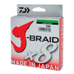 Плетеный шнур Daiwa J-Braid X8 Chartreuse 0,16мм 20lb 150м