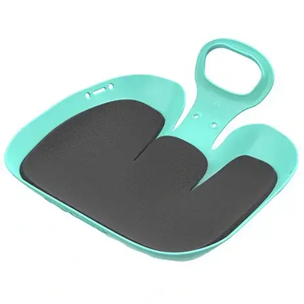 Санки-ледянки «Вираж» с мягкой сидушкой 39×37×14см бирюзовый, в/с