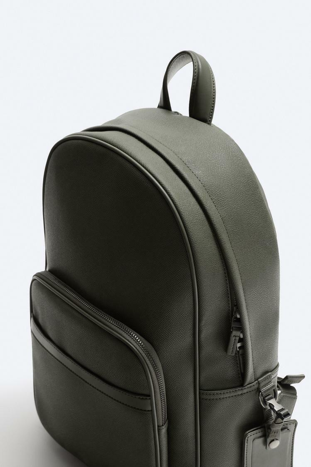 ZARA РЮКЗАК С ГРАВИРОВКОЙ, ЗЕЛЕНЫЙ