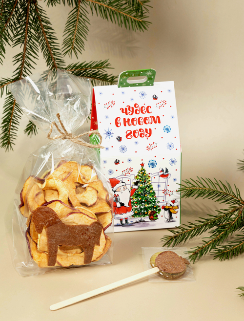 Комплимент "Чудес в новом году" с лошадкой и леденцом