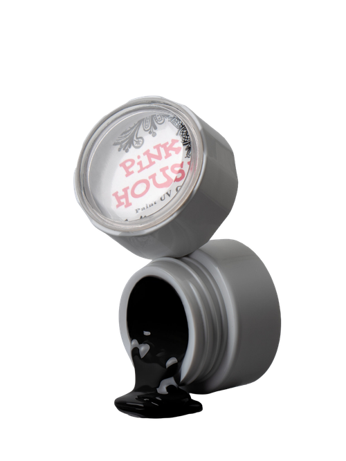 Гель-краска черная А001 Pink House 7гр