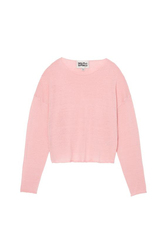 ZARA X BENITO ANTONIO СВИТЕР УКОРОЧЕННОГО КРОЯ, РОЗОВЫЙ