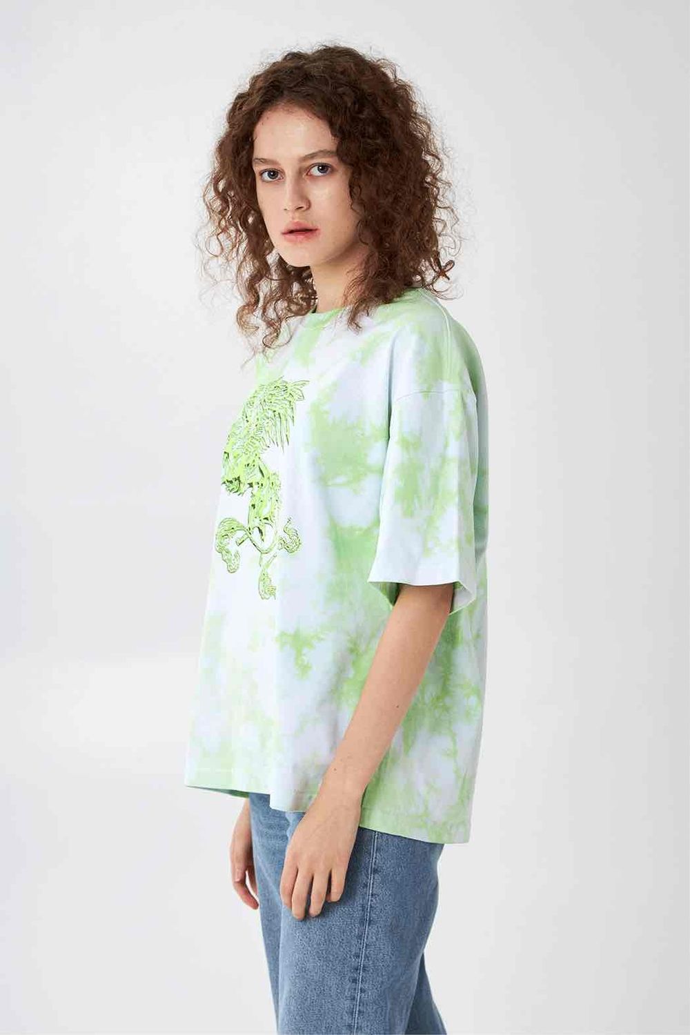 Футболка HELGI INGVARR Змей-Огненный волк Зеленая