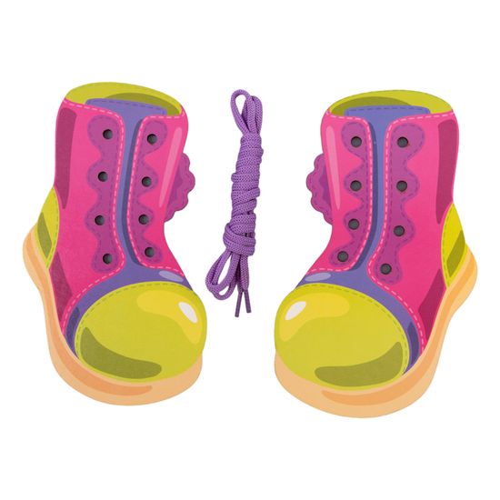 Шнуровка деревянная "Сапожки" Baby Toys Wood (европодвес)