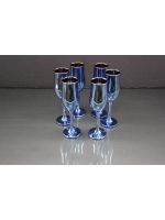 Бокалы для шампанского 6 штук Лазурит