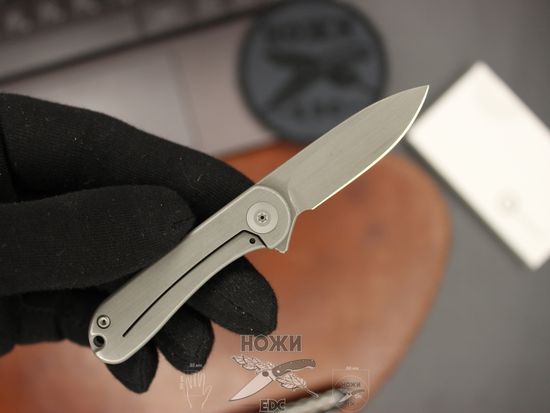 Складной нож Civivi Mini Elementum C18062Q1 c клинком из стали Sandvik™ 14C28N, рукоять латунь