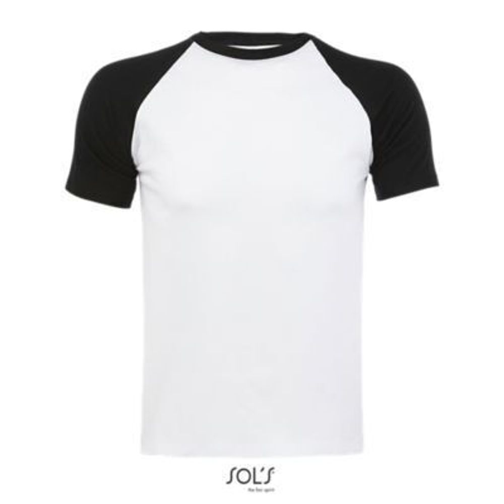 Футболка двухцветная FUNKY. C рукавами реглан. 100% хлопок Белый/Синий  XL