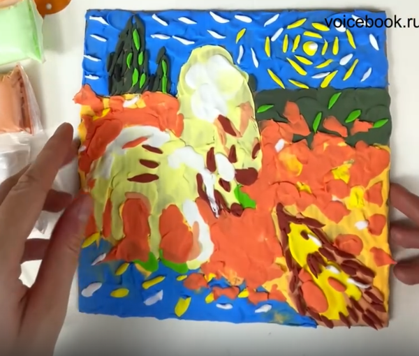 Картина в технике пластилинография &quot;Гадкий утенок&quot;