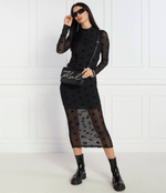 Кожаная сумка-месенджер signature Karl Lagerfeld - черный(235W3061)