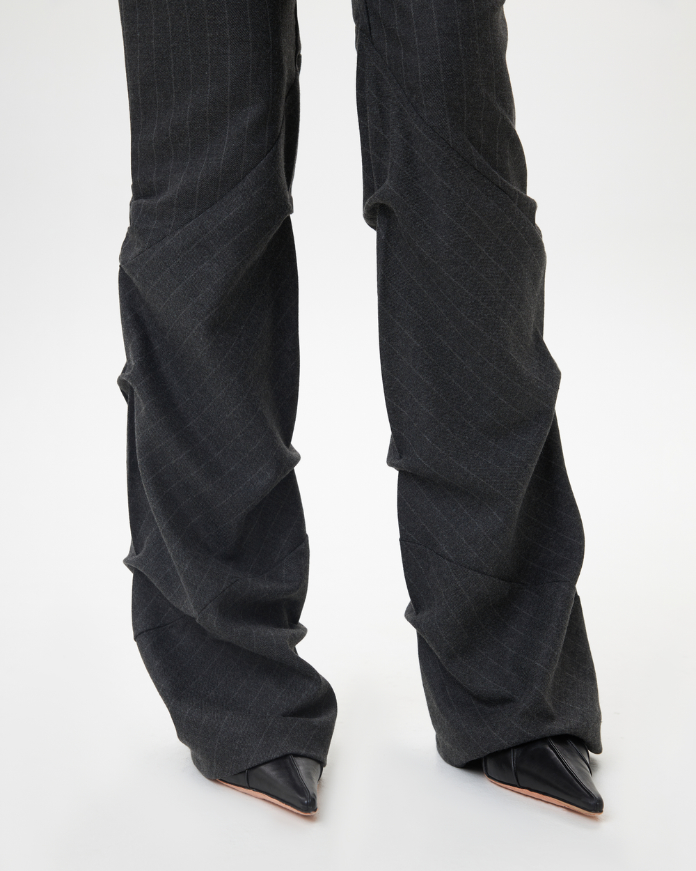 FLARED STRIPPED PANTS