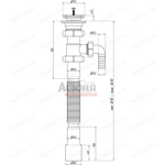 Гофросифон 1 1/2 *40*50 Ani G118 удлиненный с носиком АНИ пласт