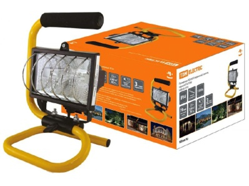 Прожектор-переноска галогенный TDM ИО150П черный IP64