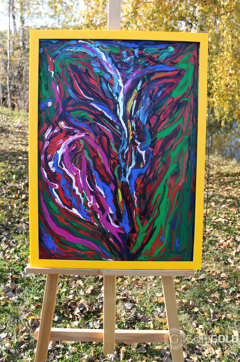 Картина ручной работы "ZERO" (абстракция) - 2-х сторонняя